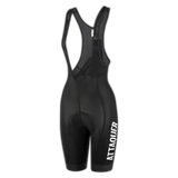 Women's Race Bib Shorts Black/Reflective White Logo